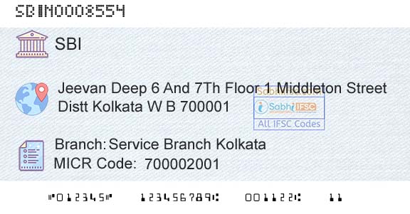 State Bank Of India Service Branch KolkataBranch 