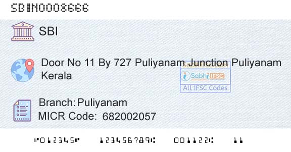 State Bank Of India PuliyanamBranch 