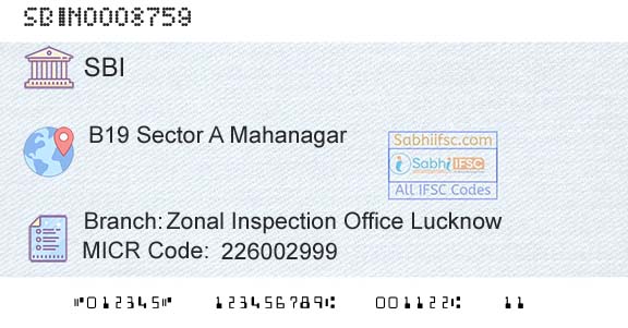 State Bank Of India Zonal Inspection Office LucknowBranch 