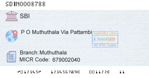 State Bank Of India MuthuthalaBranch 