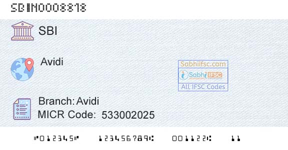 State Bank Of India AvidiBranch 