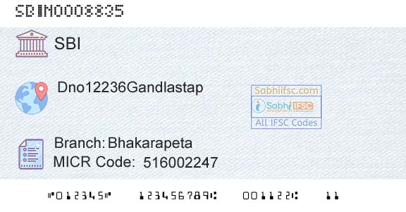 State Bank Of India BhakarapetaBranch 