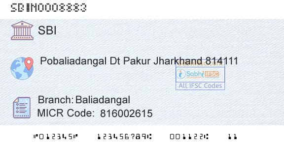 State Bank Of India BaliadangalBranch 