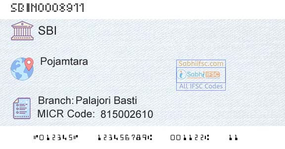 State Bank Of India Palajori BastiBranch 