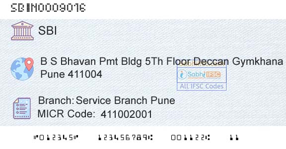 State Bank Of India Service Branch PuneBranch 