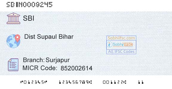 State Bank Of India SurjapurBranch 