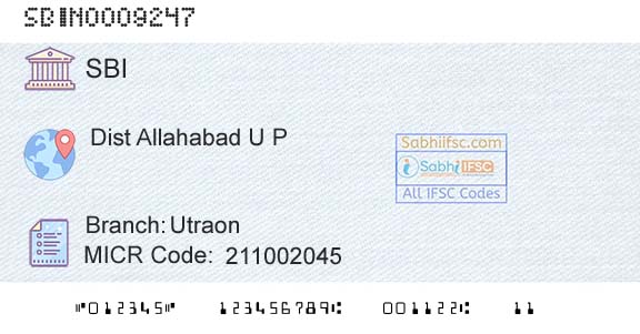 State Bank Of India UtraonBranch 