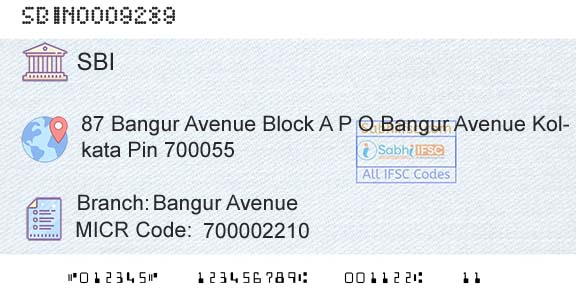 State Bank Of India Bangur AvenueBranch 