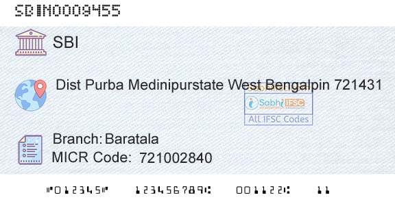 State Bank Of India BaratalaBranch 