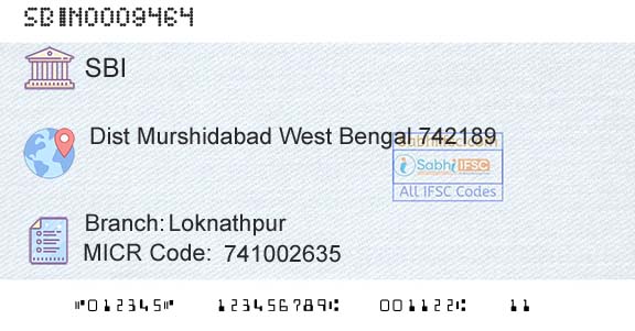 State Bank Of India LoknathpurBranch 