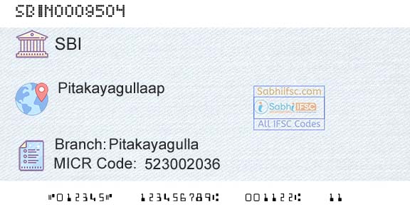 State Bank Of India PitakayagullaBranch 
