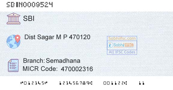 State Bank Of India SemadhanaBranch 