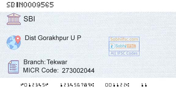 State Bank Of India TekwarBranch 