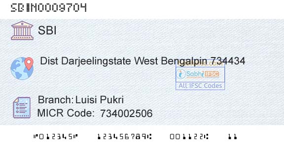 State Bank Of India Luisi PukriBranch 