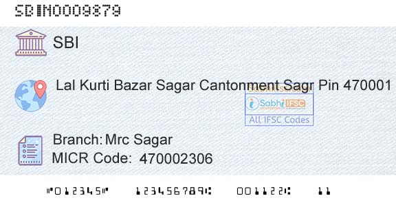 State Bank Of India Mrc SagarBranch 