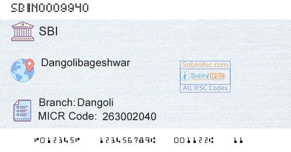 State Bank Of India DangoliBranch 