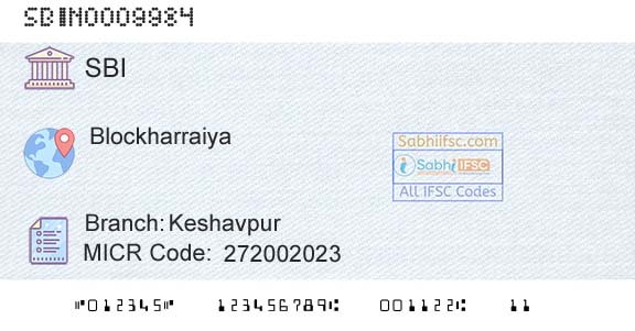 State Bank Of India KeshavpurBranch 