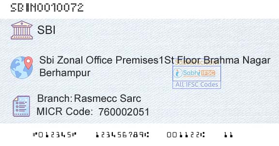 State Bank Of India Rasmecc SarcBranch 