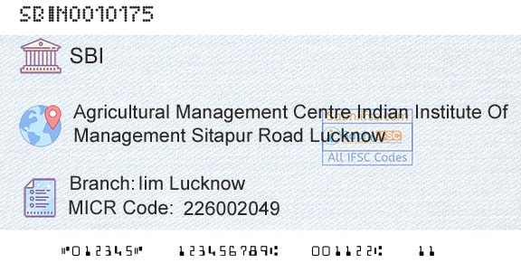 State Bank Of India Iim LucknowBranch 