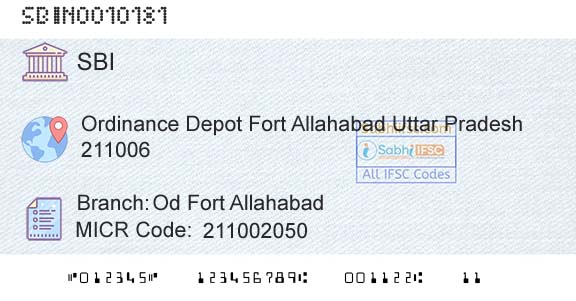 State Bank Of India Od Fort AllahabadBranch 