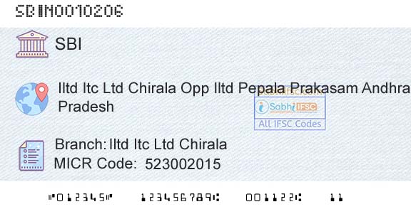 State Bank Of India Iltd Itc Ltd ChiralaBranch 