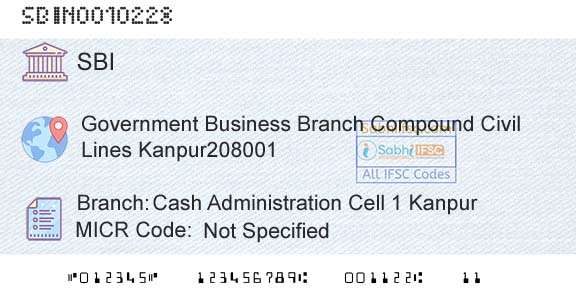 State Bank Of India Cash Administration Cell 1 KanpurBranch 