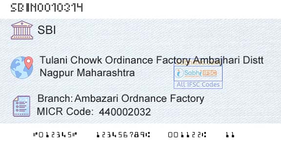 State Bank Of India Ambazari Ordnance FactoryBranch 