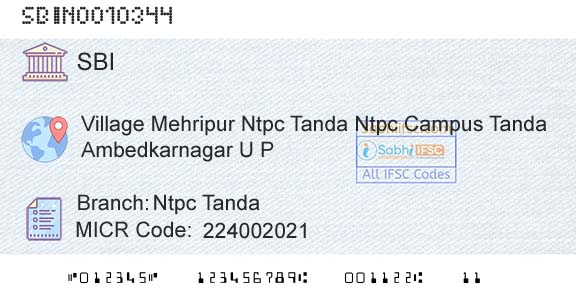State Bank Of India Ntpc TandaBranch 