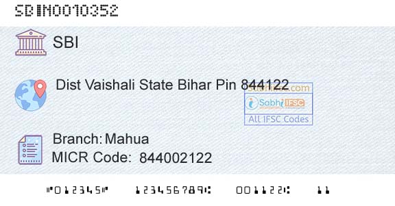 State Bank Of India MahuaBranch 