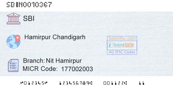 State Bank Of India Nit HamirpurBranch 