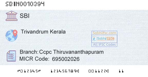 State Bank Of India Ccpc ThiruvananthapuramBranch 