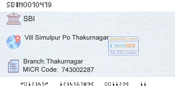 State Bank Of India ThakurnagarBranch 