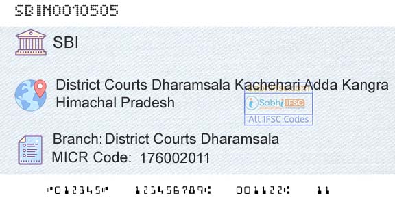 State Bank Of India District Courts DharamsalaBranch 