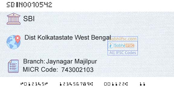 State Bank Of India Jaynagar MajilpurBranch 