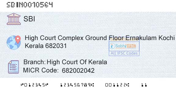 State Bank Of India High Court Of KeralaBranch 