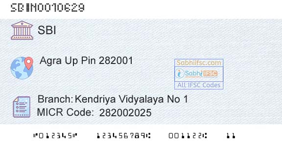 State Bank Of India Kendriya Vidyalaya No 1Branch 