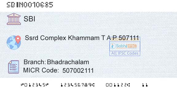 State Bank Of India BhadrachalamBranch 