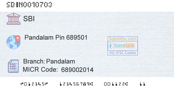 State Bank Of India PandalamBranch 
