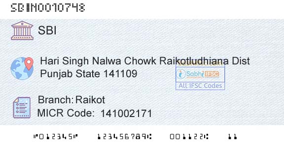 State Bank Of India RaikotBranch 