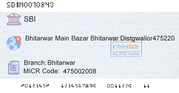 State Bank Of India BhitarwarBranch 