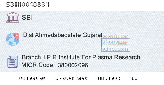 State Bank Of India I P R [institute For Plasma Research]Branch 