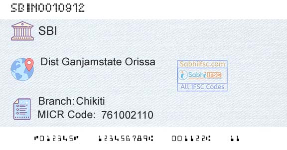 State Bank Of India ChikitiBranch 
