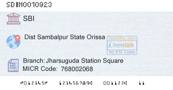 State Bank Of India Jharsuguda Station SquareBranch 