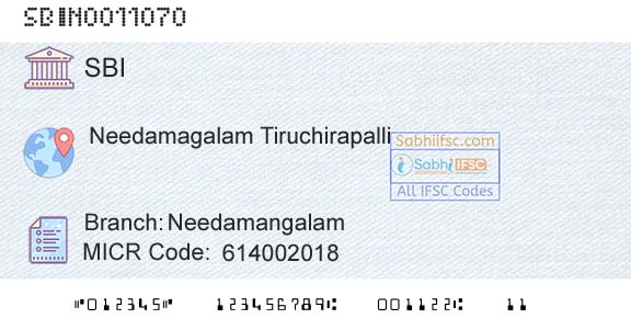 State Bank Of India NeedamangalamBranch 