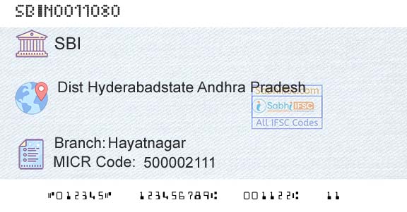 State Bank Of India HayatnagarBranch 