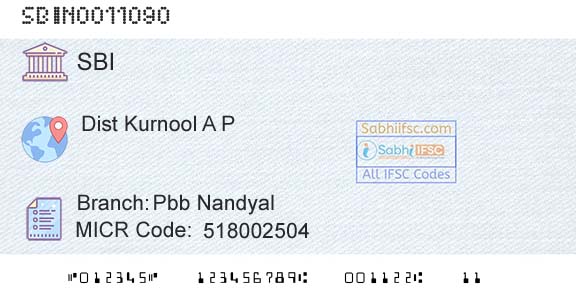 State Bank Of India Pbb NandyalBranch 