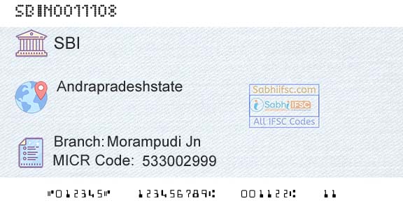 State Bank Of India Morampudi JnBranch 