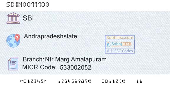 State Bank Of India Ntr Marg AmalapuramBranch 