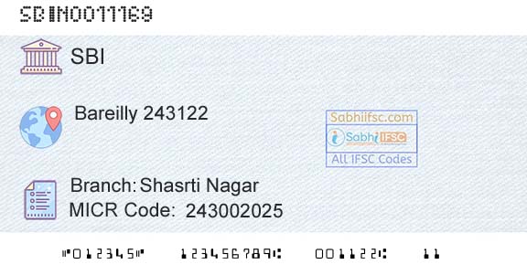 State Bank Of India Shasrti NagarBranch 