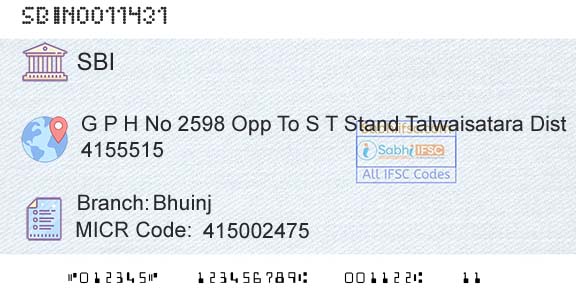 State Bank Of India BhuinjBranch 
